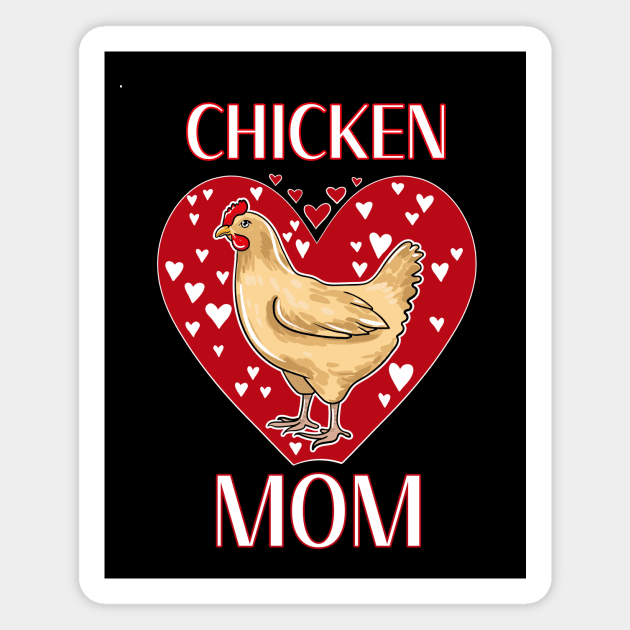 Chicken Mom Magnet by LetsBeginDesigns